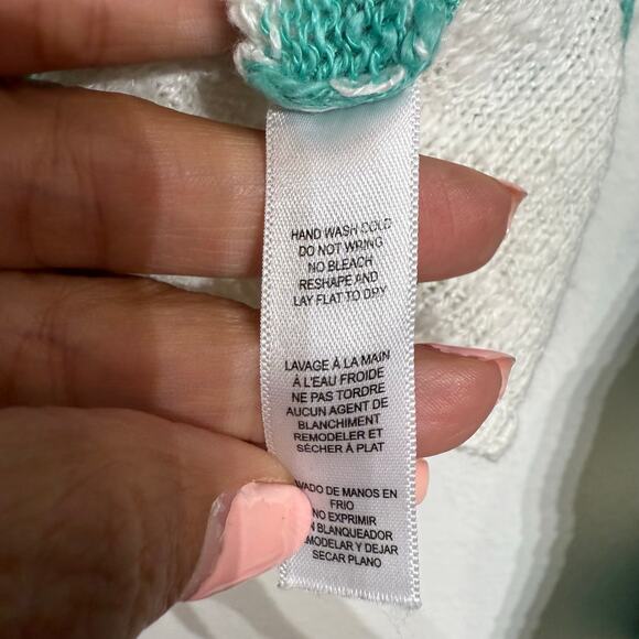 Beach Riot Green Striped Ava Waterfall Oversized Sweater Sz S - Picture 7 of 13